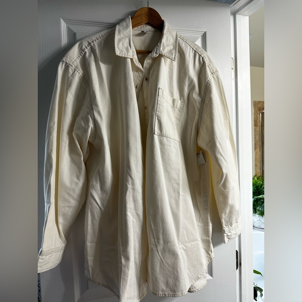 Old Navy Cream Button Down Shirt